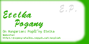 etelka pogany business card